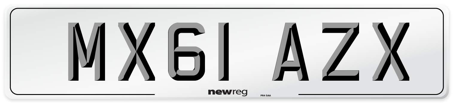 MX61 AZX Number Plate from New Reg